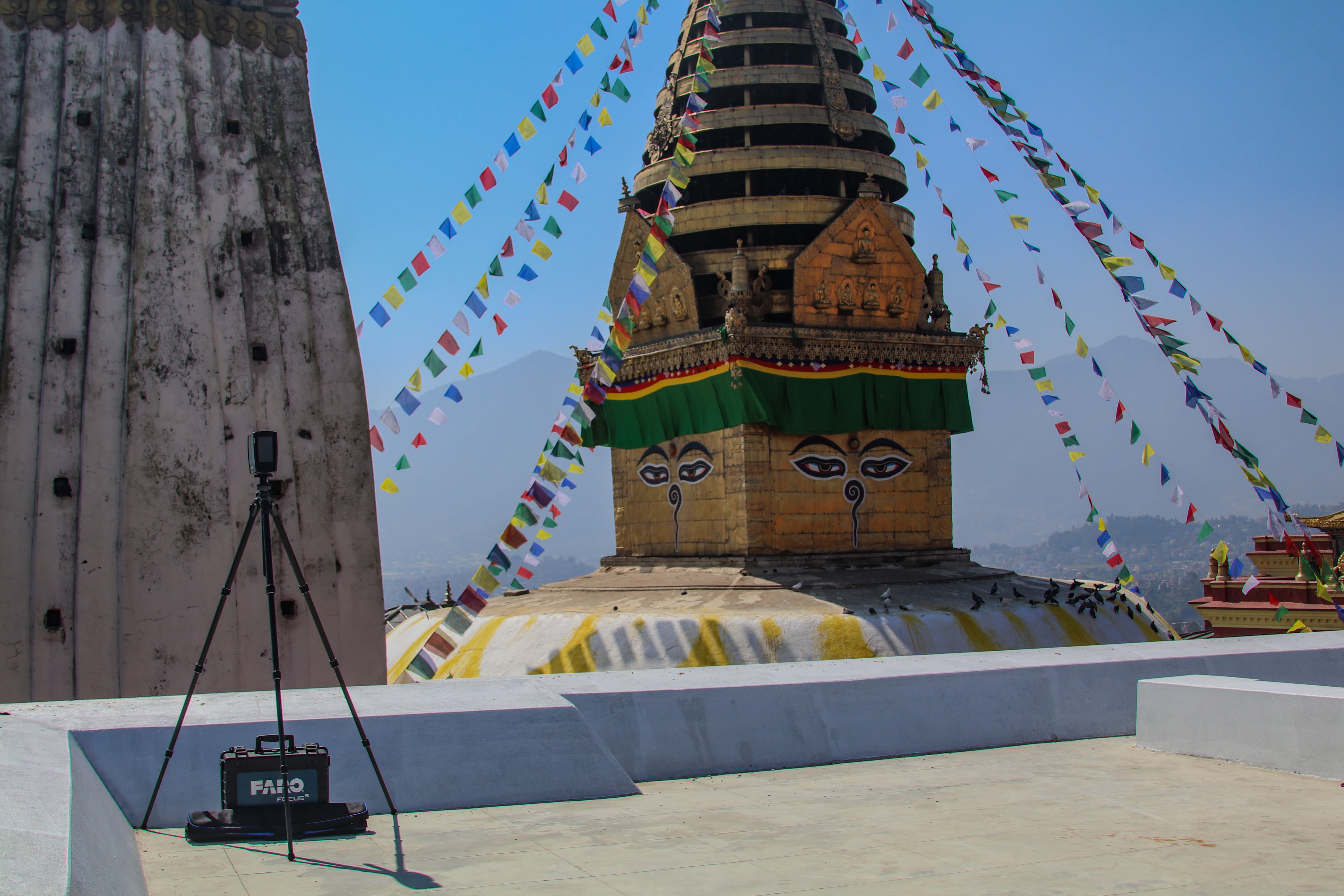 image of 3D
      scanner equipment used to create temple model